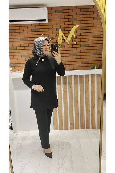 Meryemce Butik Κομψό κοστούμι Ece με λεπτομέρεια καρφίτσας