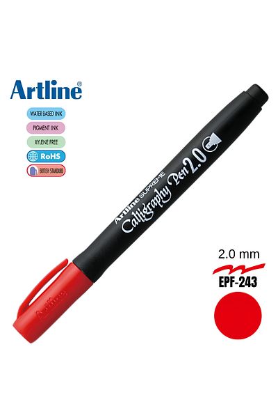 artline Calligrapy Pen 2mm Red