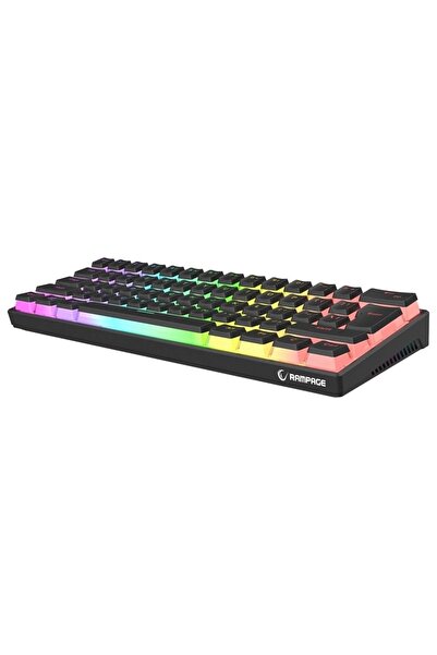 Rampage Radiant K11 Siyah Type-c Bağlantı RGB Puding Tuş Mekanik Red Switch US Gaming Oyuncu Klavye