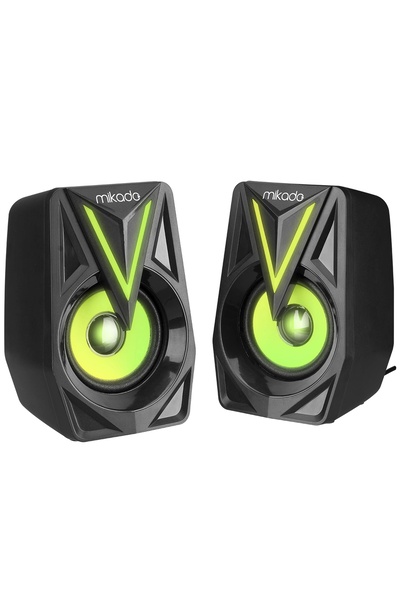 Mikado MD-S23 GLARE 2.0 Multimedia 3W*2 Siyah USB RGB Işıklı Gaming Speaker Hoparlör