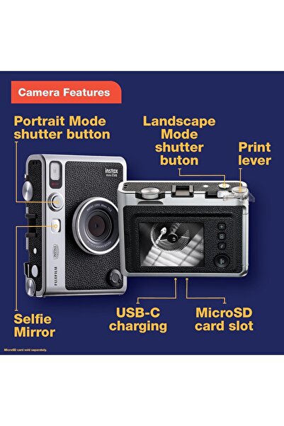 Fujifilm كاميرا Instax Mini EVO الفورية