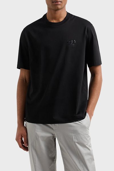Armani Exchange Ανδρικό μπλουζάκι Armani Exchage - 100% βαμβάκι, λαιμόκοψη, λογότυπο, κανονική εφαρμογή XM 000575   AF10364 U