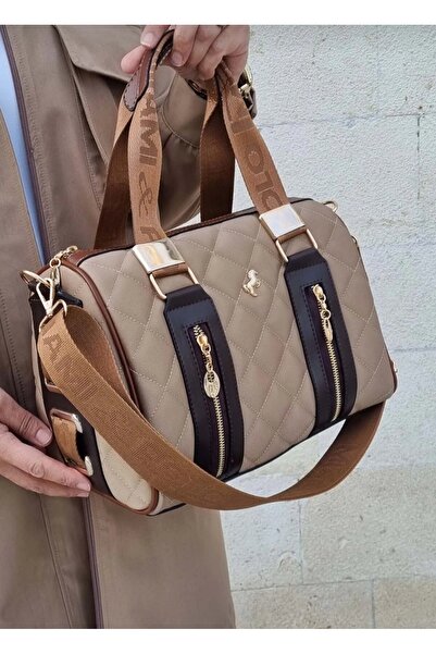 GP GUES POLO حقيبة يد وكتف كبيرة الحجم مبطنة للنساء من MİAMİ POLO