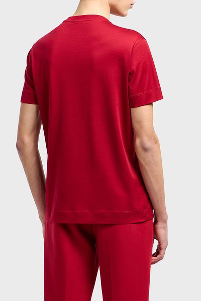 Emporio Armani Tricou pentru bărbați - Gât crew, amestec de bumbac, tricou cu croiala normală EM001702 AF10017 U5