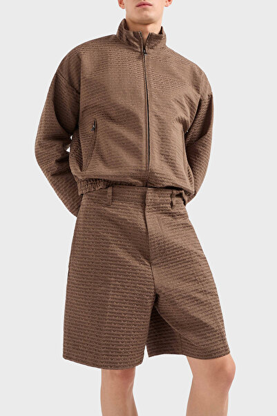 Emporio Armani Ανδρικό σορτς με ψηλόμεσο ζακάρ φαρδύ πόδι - SHORT EM001200 AF13688