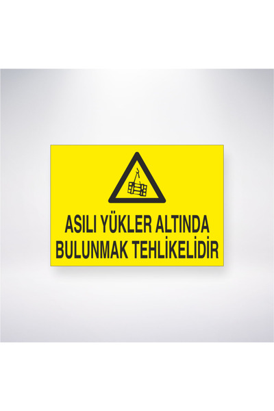 Reysa Tasarım البقاء تحت الأحمال المعلقة خطير، ملصق سلامة العمل مقاس 21 × 28 ...