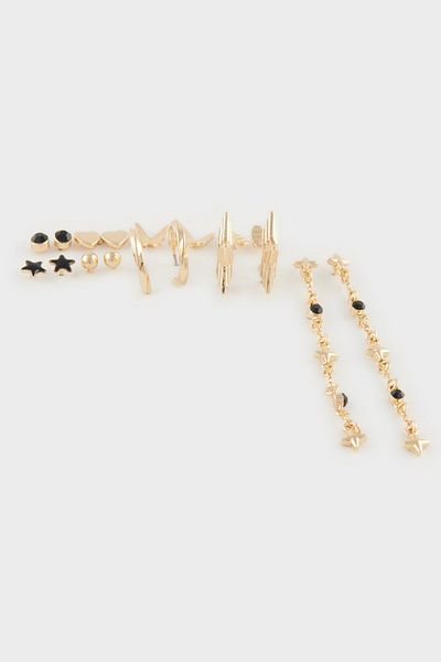 DeFacto Damen-Ohrringe aus 9er-Gold E4454axns