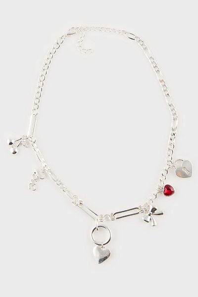 DeFacto Silberne detaillierte Charm-Halskette für Damen E4473AXNS