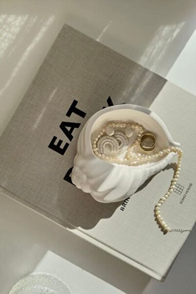 Mandalin Art Studio Deniz Kabuğu Görünümlü Dekoratif Tabak