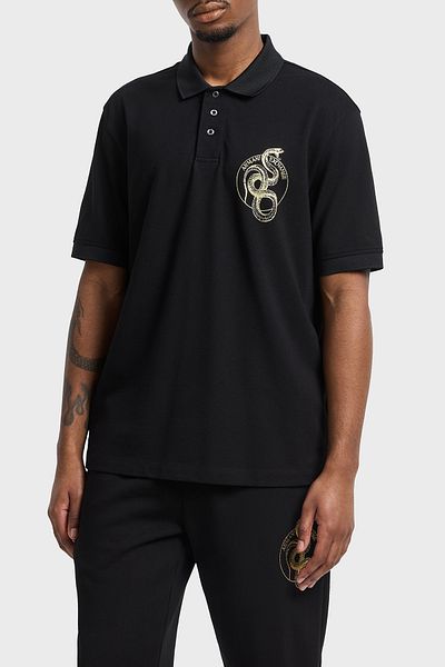 Armani Exchange Ανδρικό μπλουζάκι με λαιμόκοψη πόλο - κανονική εφαρμογή, εμπριμέ, βαμβακερό και κουμπιά