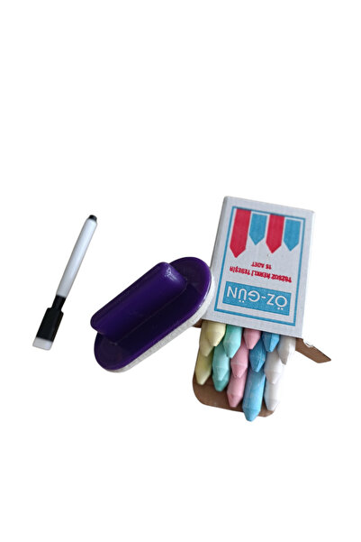 öz-gün tebeşir 15 ADET RENKLİ TEBEŞİR 1 ADET SİLGİ 1 ADET TAHTA KALEMİ