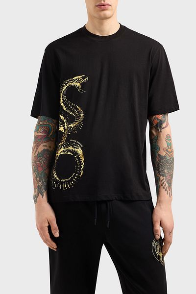 Armani Exchange Armani Exchage εμπριμέ 100% βαμβάκι κανονική εφαρμογή με λαιμόκοψη ανδρικό μπλουζάκι XM 000213   AF10356