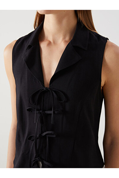 LC Waikiki Keten Karışımlı Bağlama Detaylı Kadın Yelek