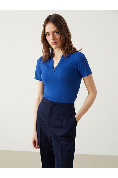 LC Waikiki LCWAIKIKI Damen-T-Shirt mit klassischem Polokragen