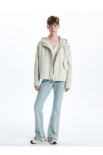 LC Waikiki Hooded Plain Oversize Women's Coat