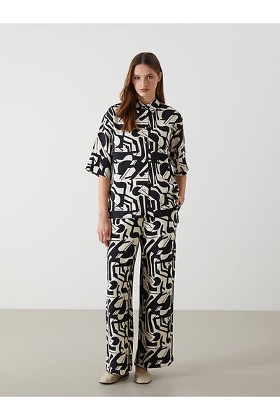 LC Waikiki Cămașă de damă LCW Comfort Oversize cu model