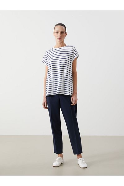 LC Waikiki New Season Crew Neck Striped Women's T-Shirt - S5Ag40Z8