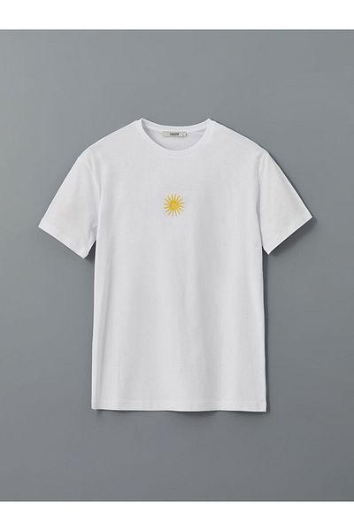 LC Waikiki Γυναικείο μπλουζάκι με κέντημα XSIDE Crew Neck