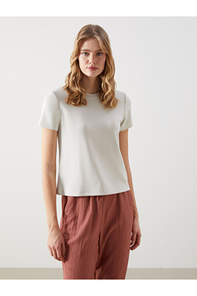 LC Waikiki LCW Vision Damen-T-Shirt mit Rundhalsausschnitt