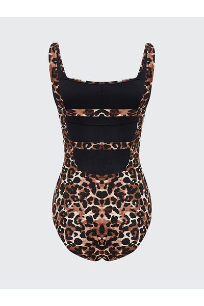 LC Waikiki New Season Leopard Patterned Women's Swimsuit with Removable Pads - S5Go32Z8