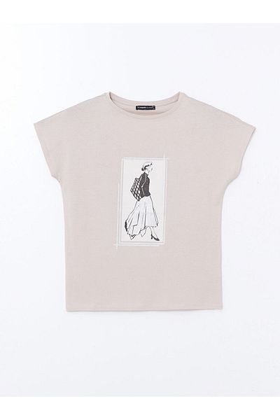 LC Waikiki LCWAIKIKI Classic Crew Neck Printed Women's T-Shirt