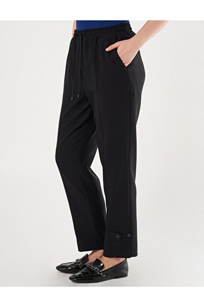 Kayra Dikiş Detaylı Havuç Pantolon Siyah