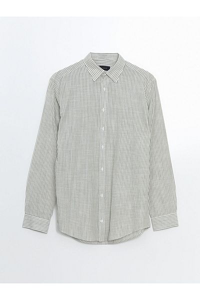 LC Waikiki Lcw Vision Slim Fit Long Sleeve Striped Poplin Men's Shirt