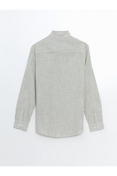 LC Waikiki Lcw Vision Slim Fit Long Sleeve Striped Poplin Men's Shirt