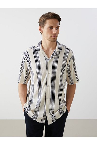 LC Waikiki Regular Fit Short Sleeve Patterned Men's Shirt
