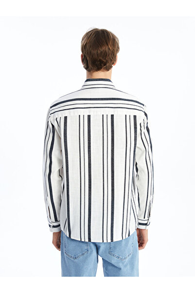 LC Waikiki XSIDE Regular Fit Довгорукавна смугаста сорочка для чоловіків