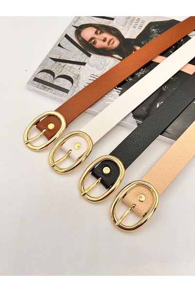 MODAM HİFA 4 bucăți oval cataramă aurie femei curea pantaloni curea rochie curea cămașă curea haină curea