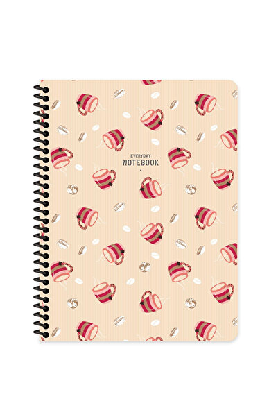 Mielibon 80 listova karirane sveske - 16.5x22.5 spiralna sveska sa kafe uzorkom