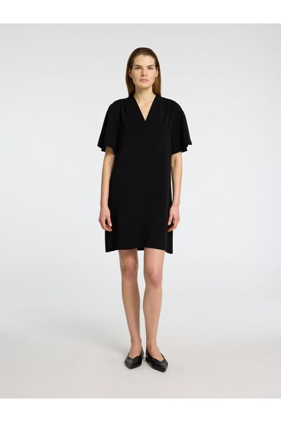 Selected Femme Kleid mit V-Ausschnitt Kurzes