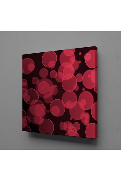 TECHNOPA Kırmızı Daireler Kanvas Tablo 130x130cm