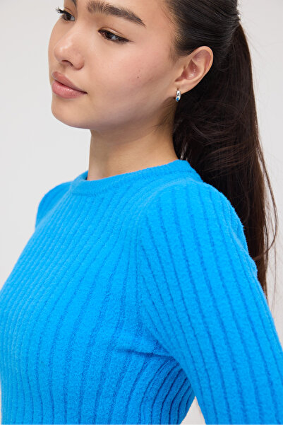 Addax Yumuşak Dokulu Bisiklet Yaka Triko Kazak K3378-B4