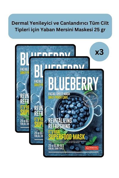 Dermal Renewing and Revitalizing Blueberry Mask 25gr Set of 3