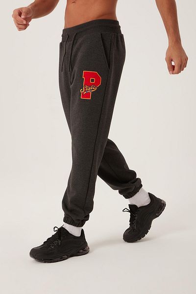 Polo State Ανδρικό ελαστικό χειμερινό Jogger 3 Thread Basic Anthracite Sweatpants