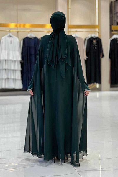 Bym Fashion Emerald Dress Abaya Set - Model 3921