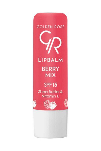 Golden Rose Lip Balm Berry Mix Spf15 Lip Moisturizer with Strawberry & Raspberry 4.6 g