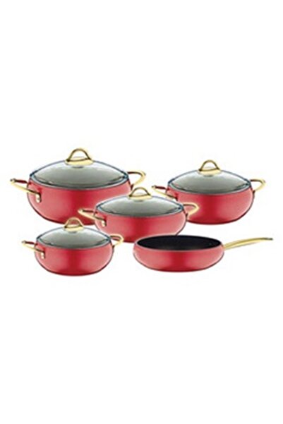 Elen Elegant 9 Pcs Cookware Pan Set