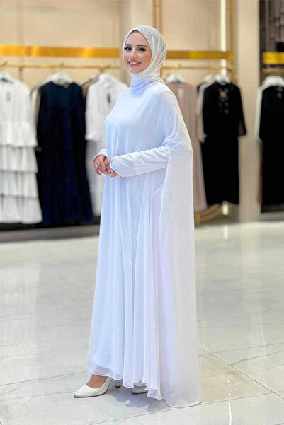 Bym Fashion Ecru Dress Abaya Set - Model 3921