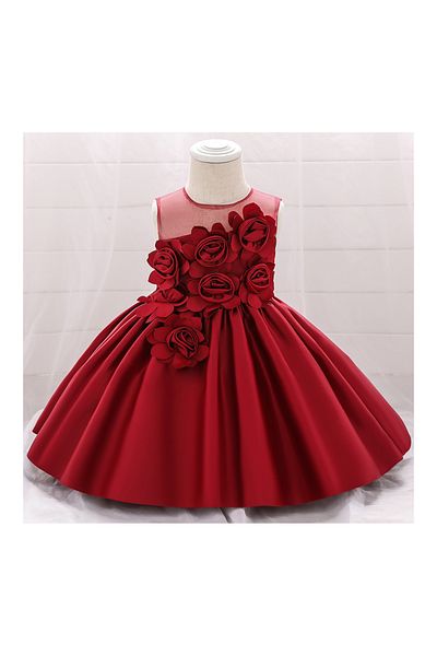 Mark & Mia Mark & Mia Floral Embellished Party Dress - Red