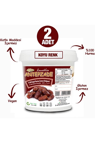 KAVAKLICA ANTEPZADE (2 × 1 KG) Koyu %100 Hurma Dolğusu - Hurma Ezmesi - Hurma Püresi(KOYU RENKLİ)