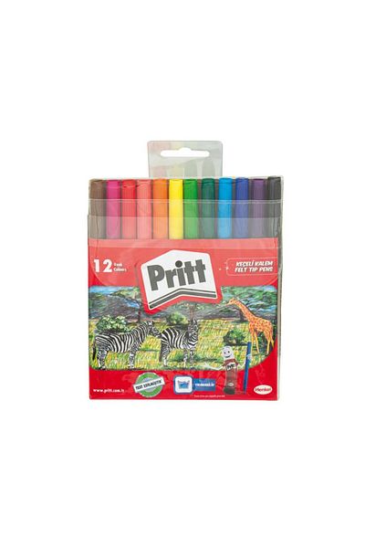Pritt 12 Colored Felt Tip Crayons - 1687976
