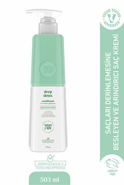 NISHLADY Deep Detox Yağlı Saçlar İçin Saç Kremi - Arındırıcı Parlaklık Verici...