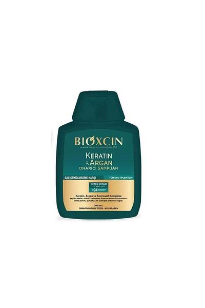 Bioxcin 300ml Repair Shampoo with Keratin and Argan - Damaged and Damaged Hair Set of 2 (2X300Ml)