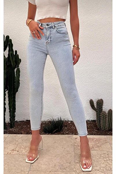 bee FEMEI Skinny Lycra Talie înaltă Pantaloni din denim extra elastici Blugi