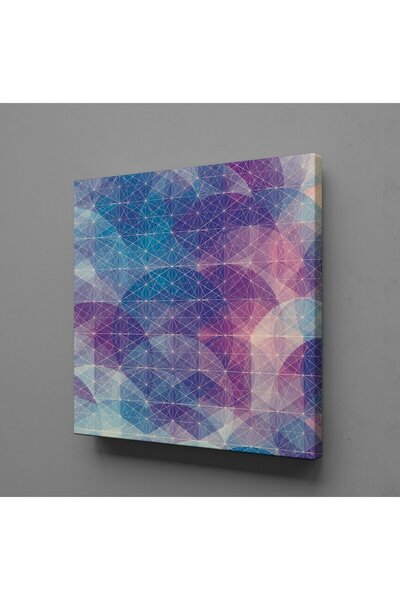 Pembe Mavi Mor Kanvas Tablo 70x70cm
