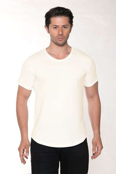 BlackHorn Men's Wide Neck 100% Cotton Loose T-Shirt