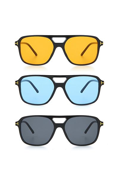 ModaLucci Tomfort Unisex Sunglasses 3-Piece Deal Set